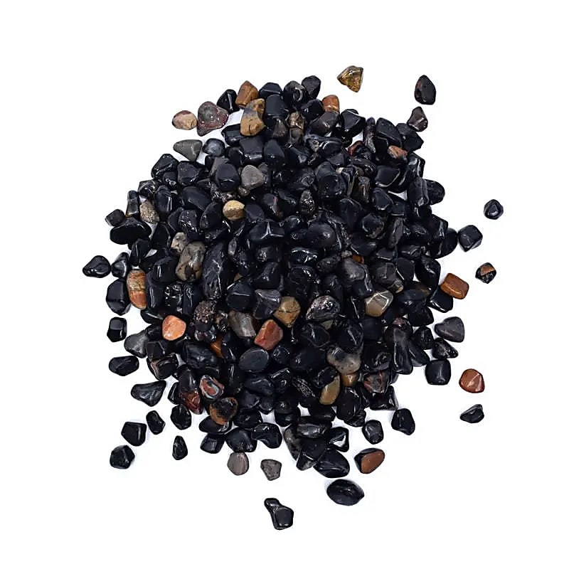 Schwarzer Onyx Trommelsteine A/B-Qualität -- ±800 g; ±0,5-2,5 cm