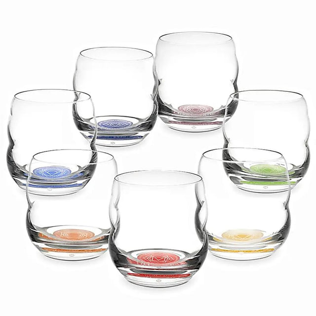 Chakra Gläser SET Nature design -- 7x250 ml