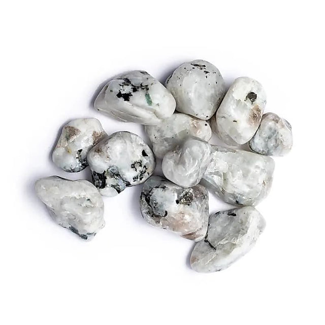 Weißer Mondstein Trommelsteine A Qualität -- ±250g; ±3-4cm