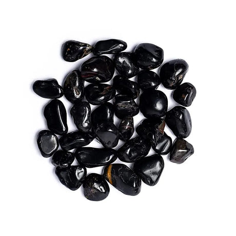 Schwarzer Onyx Trommelsteine A Qualität -- ±1000g; ±3-4cm