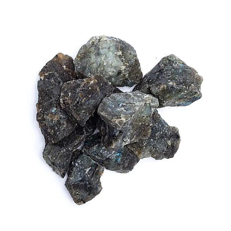 Labradorit roh -- ±3-8cm; ±1000g