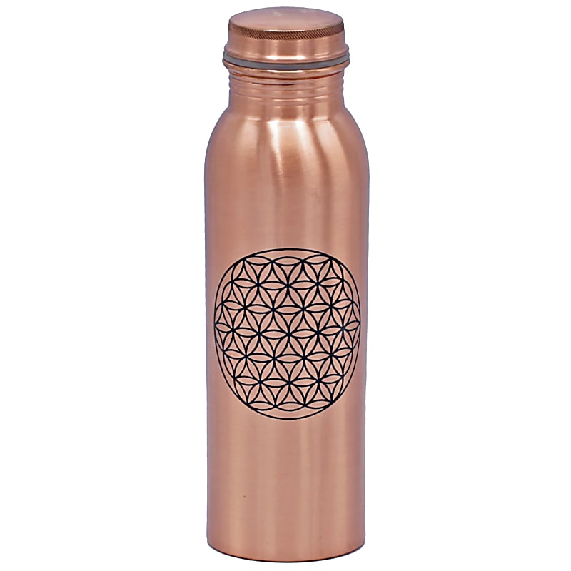 Kupferflasche Blume des Lebens bedruckt -- 750 ml