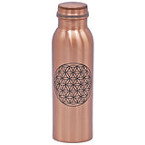 Kupferflasche Blume des Lebens bedruckt -- 750 ml