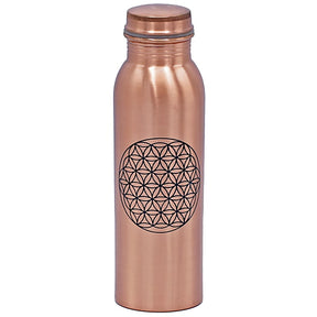 Kupferflasche Blume des Lebens bedruckt -- 750 ml