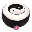Meditationskissen Yin Yang schwarz/creme -- 33x17 cm