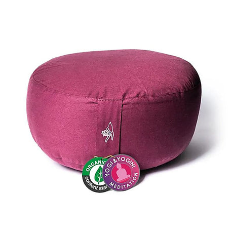 Meditationskissen hellaubergine Baumwolle BIO (OCS) -- 33x17 cm; ±2300 g