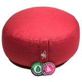 Meditationskissen rot Baumwolle BIO (OCS) -- 33x17cm; ±2300g