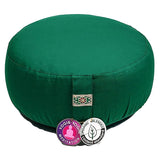 Meditationskissen dunkelgrün Baumwolle BIO (OCS) -- 33x17cm; ±2300g