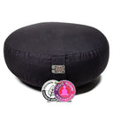 Meditationskissen schwarz flach Baumwolle BIO (OCS) -- 2200 g; 33x12 cm