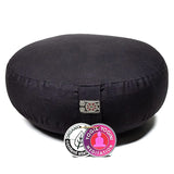 Meditationskissen schwarz flach Baumwolle BIO (OCS) -- 2200 g; 33x12 cm