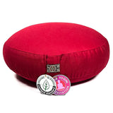 Meditationskissen rot flach Baumwolle BIO (OCS)  -- 2200 g; 33x12 cm