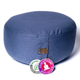 Meditationskissen schieferblau Baumwolle BIO (OCS) -- 33x17 cm; ±2300 g
