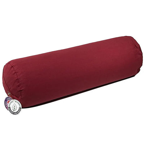 Bolster rund rot Baumwolle BIO (OCS) -- 60x16 cm; ±2300 g