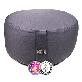 Meditationskissen XL anthrazit Baumwolle BIO (OCS) -- 36x22 cm; ±3290 g