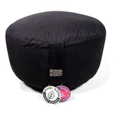 Meditationskissen XL schwarz Baumwolle BIO (OCS) -- 36x22cm; ±3290g