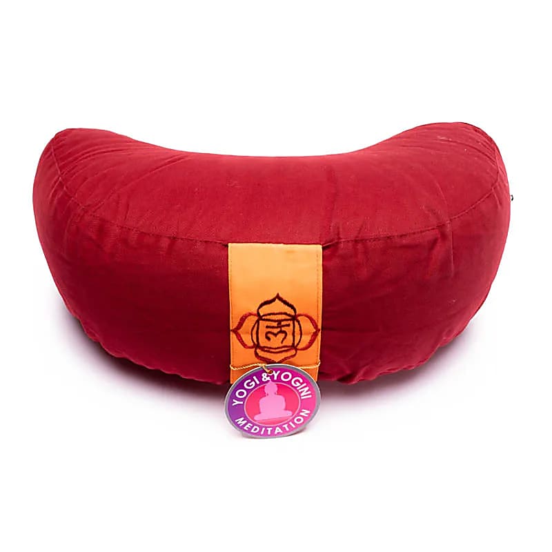 Meditationskissen Halbmond Chakra 1 -- ±1008 g; 33x13 cm