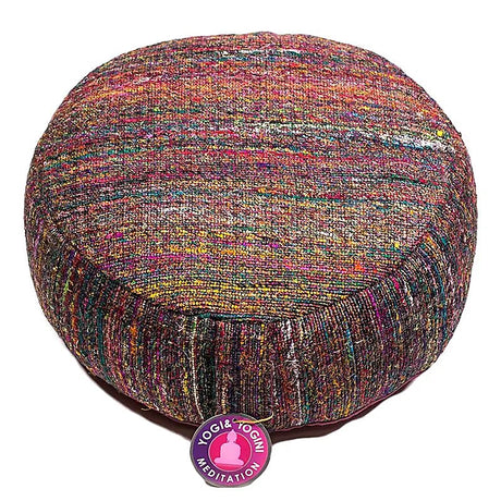 Meditationskissen Vintage Seide mehrfarbig -- 33x17 cm