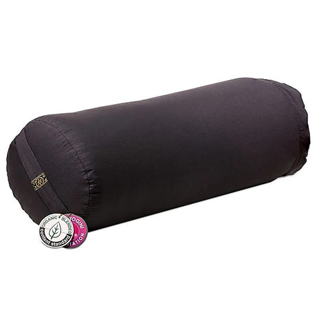Bolster rund anthrazit Baumwolle BIO (OCS) -- 60x16 cm; ±2300 g