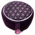 Meditationskissen Vintage-Look violett Blume des Lebens -- ±2300 g