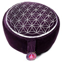 Meditationskissen Vintage-Look violett Blume des Lebens -- ±2300 g