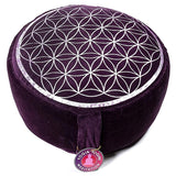 Meditationskissen Vintage-Look violett Blume des Lebens -- ±2300 g