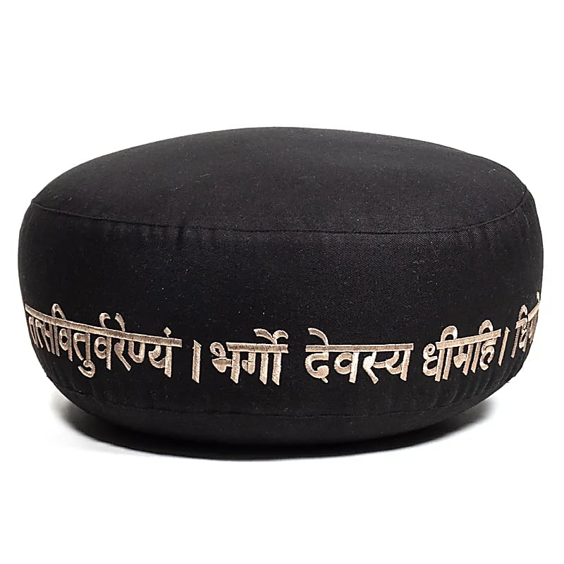 Meditationskissen Gayatri Mantra Baumwolle BIO (OCS) -- 33x17 cm; ±2300 g
