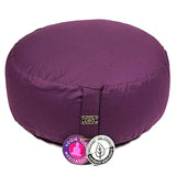 Meditationskissen tiefviolett Baumwolle BIO (OCS) -- 33x17 cm; ±2300 g