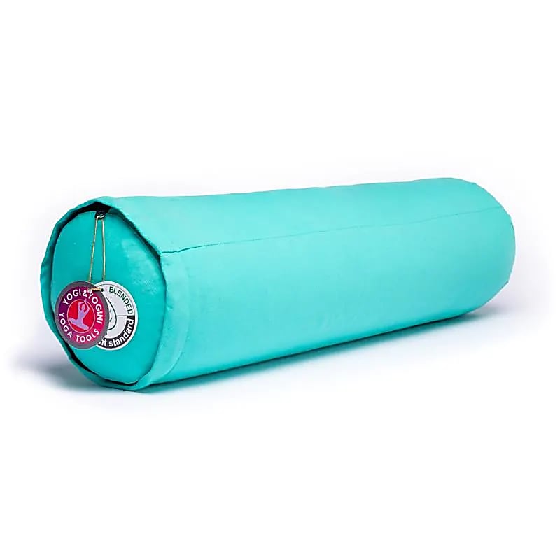 Bolster rund türkis Baumwolle BIO (OCS) -- 60x16 cm; ±2300 g