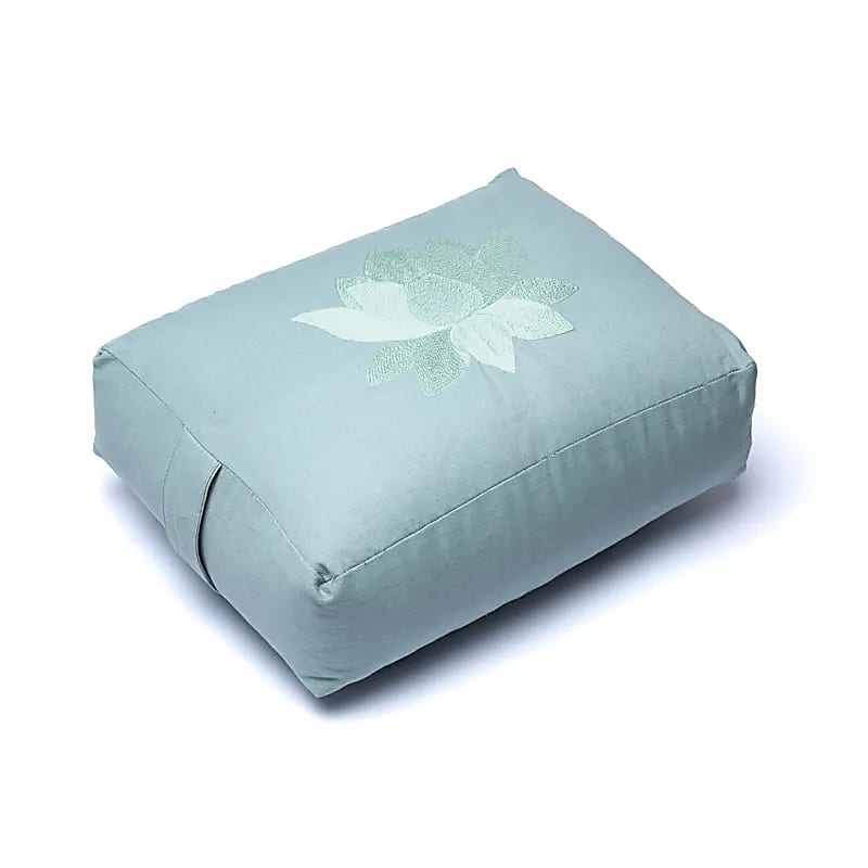 Meditationskissen / Yogabolster Lotus Rechteck BIO Baumwolle ( OCS ) -- 38x28x13 cm
