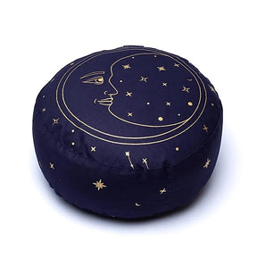 Meditationskissen Mond marineblau Bio-Baumwolle (OCS) -- 33x13 cm; 2100g