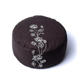 Meditationskissen Lotuspflanze anthrazit Bio-Baumwolle (OCS) -- 33x13 cm; 2100g