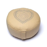 Meditationskissen Herz beige Bio-Baumwolle (OCS) -- 33x13 cm; 2100g