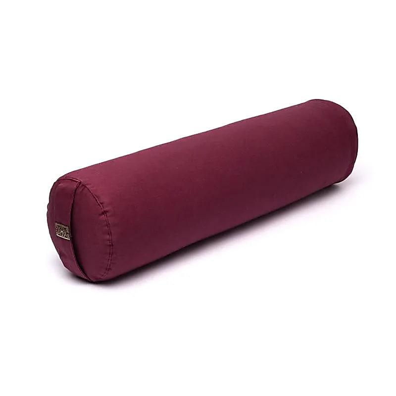 Bolster rund hellaubergine Baumwolle (OCS) -- 60x16 cm