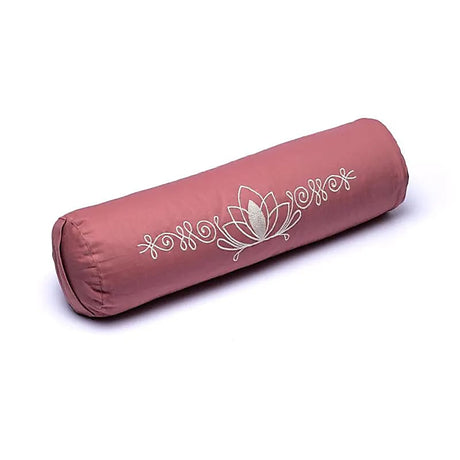 Meditationsbolster altrosa Lotus BIO-Baumwolle (OCS) -- 60x16 cm; 2300g