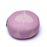 Meditationskissen lila Bodhi-Blatt BIO Baumwolle (OCS) -- 33x17 cm; 2100g