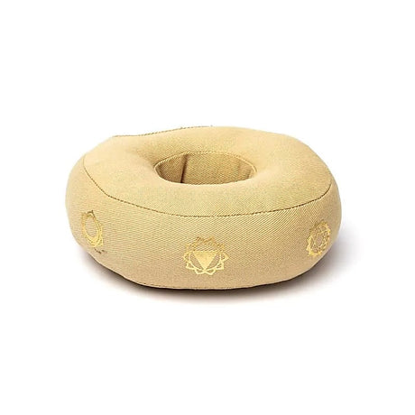 Klangschalenkissen 7 Chakren beige S -- 13x5 cm