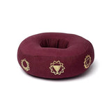 Klangschalenkissen 7 Chakren aubergine M -- 17x6 cm