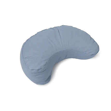 Meditationskissen Halbmond blau Bio-Baumwolle (OCS) -- 37x17x13 cm; 1008 g