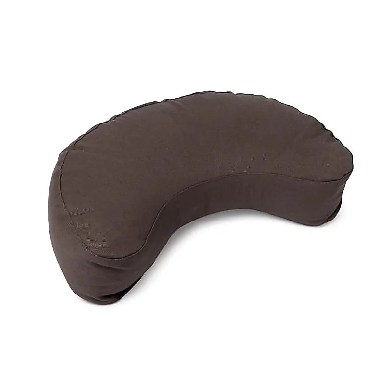 Meditationskissen Halbmond anthrazit Bio-Baumwolle (OCS) -- 37x17x13 cm; 1008 g