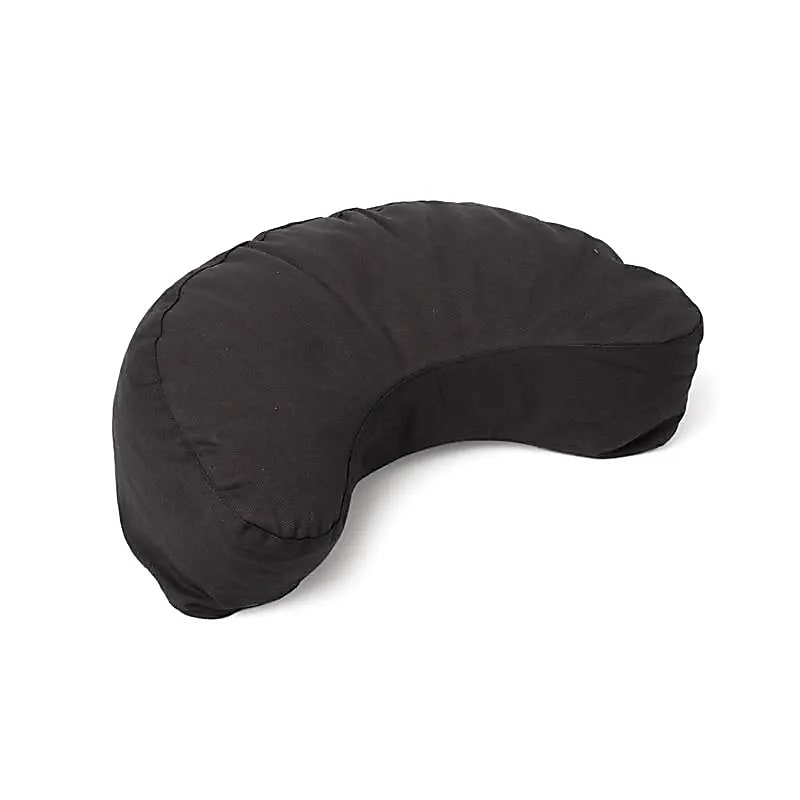Meditationskissen Halbmond schwarz Bio-Baumwolle (OCS) -- 37x17x13 cm; 1008 g
