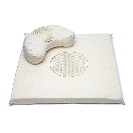 Meditation SET 3 Blume des Lebens BIO Baumwolle (OCS) -- 65x65cm; 1247g