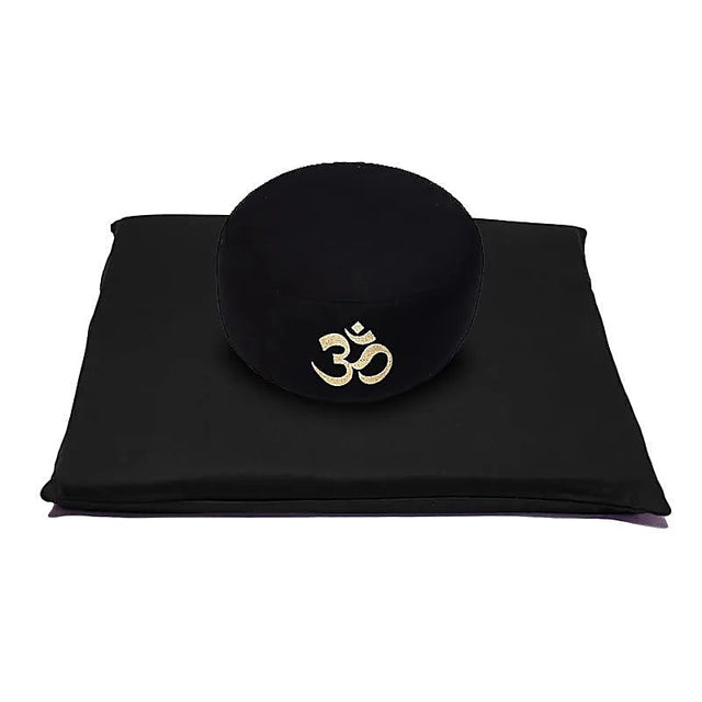 Meditation SET Schwarz Om BIO Baumwolle (OCS) -- 65x65cm; 2339g