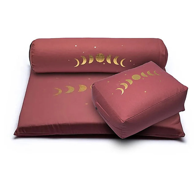 Meditations-SET 6 Mondphasen aus Bio-Baumwolle (OCS) -- 65x65x5 cm; 5309g