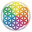 Fensterbilder Blume des Lebens Regenbogen -- 11.7 cm